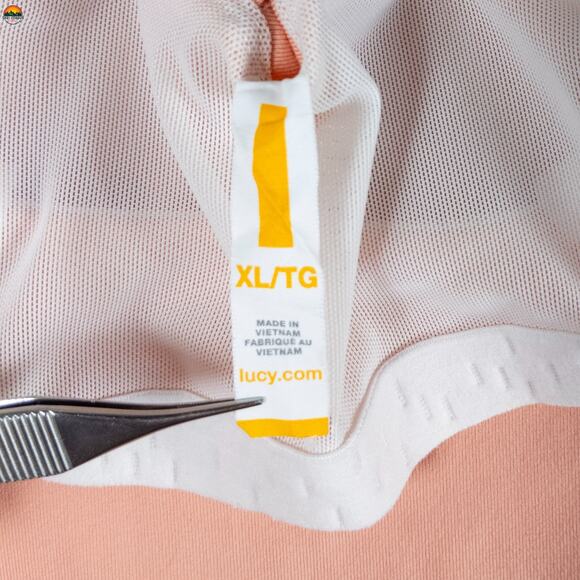 Lucy Racerback Tank Top Pink Peach Gymwear Athletic Built-In Bra yoga Women's XL - Picture 8 of 11